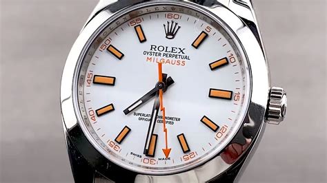 rolex milgauss replica review|rolex milgauss 116400 white.